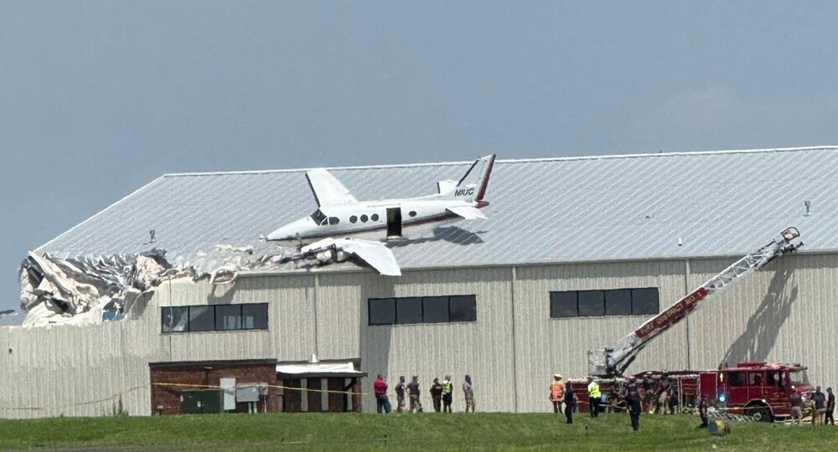 Acidente de avião no Kansas (Foto: Reprodução)