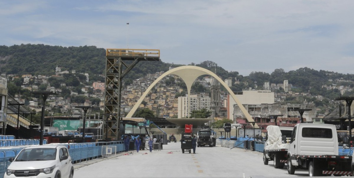 Procuradoria-Geral do Estado se opõe à transferência do Sambódromo por inconstitucionalidade Sambódromo, na Avenida Marquês de Sapucaí (Foto: Fábio Rossi)
