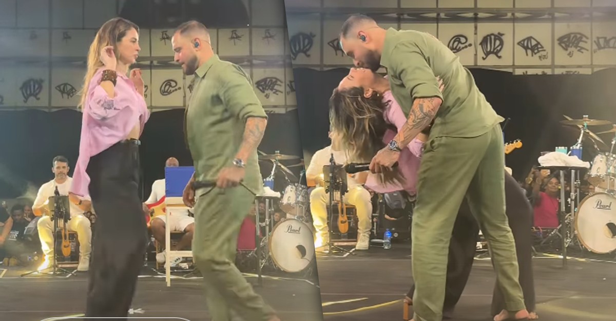 Paolla e Diogo Nogueira encantam com dança e amor em show de pagode Foto: Reprodução