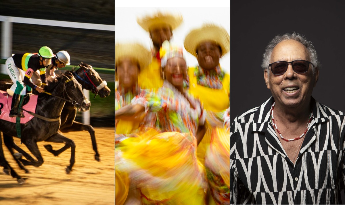 Rio de Janeiro oferece eventos gratuitos imperdíveis no feriadão com shows e exposições GP Brasil, festas juninas e Macalé no Festival Mimo (Foto: Guito Moreto, Leo Martins e divulgação)