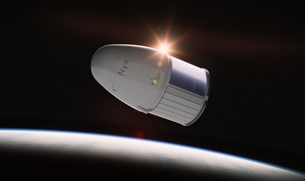 Cápsula funerária com cinzas de 166 pessoas falha e se perde no espaço Cápsula espacial Nyx, usada para levar urnas funerárias ao espaço (Foto: The Exploration Company/Divulgação)