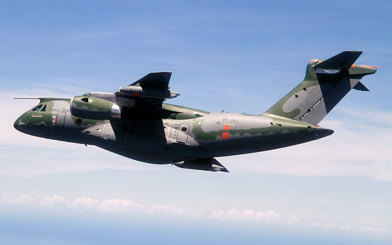 Avião de transporte militar da Embraer (Foto: Divulgação)