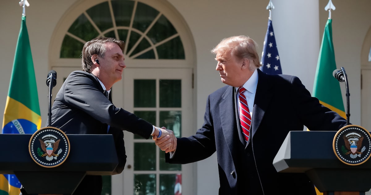 Bolsonaro e Trump, durante encontro em 2019 (Foto: Alan Santos/Presidência da República)