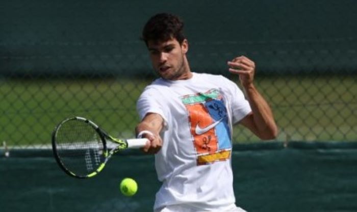 Alcaraz inicia treinos em Wimbledon e mostra sua preparação para o torneio Foto: Reprodução