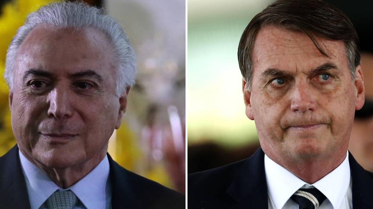 Os ex-presidentes Michel Temer e Jair Bolsonaro (Foto: Jorge William / Agência O Globo)