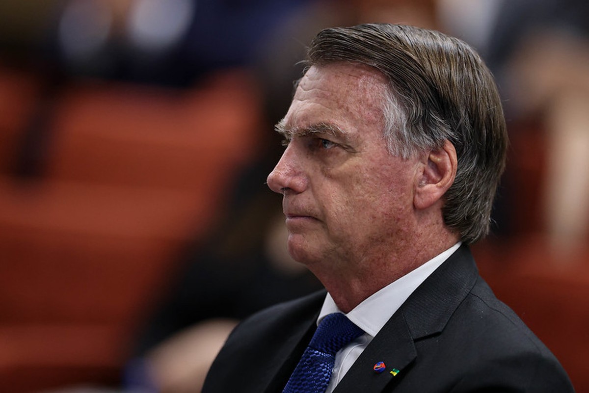 O ex-presidente Jair Bolsonaro durante interrogatório no STF (Foto: Ton Molina/STF/09-06-2025)