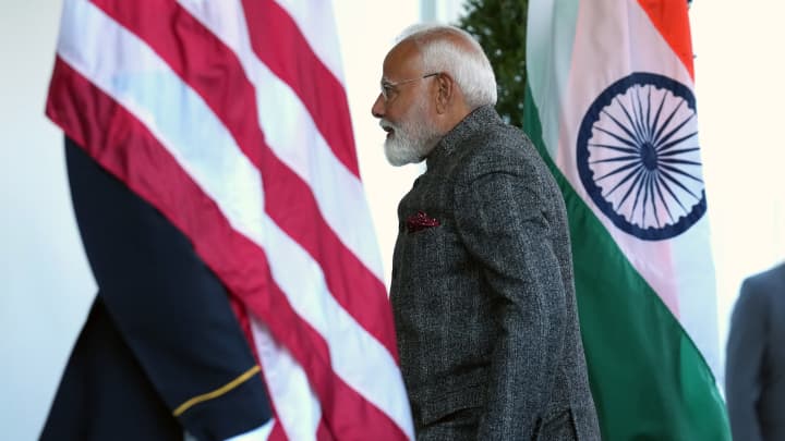 Governo indiano ordena bloqueio de mais de 2 mil contas na plataforma X O primeiro-ministro indiano Narendra Modi chega à Casa Branca para se encontrar com o presidente dos EUA, Donald Trump, em 13 de fevereiro de 2025, em Washington, DC. (Foto: Andrew Harnik | Getty Images News | Getty Images)