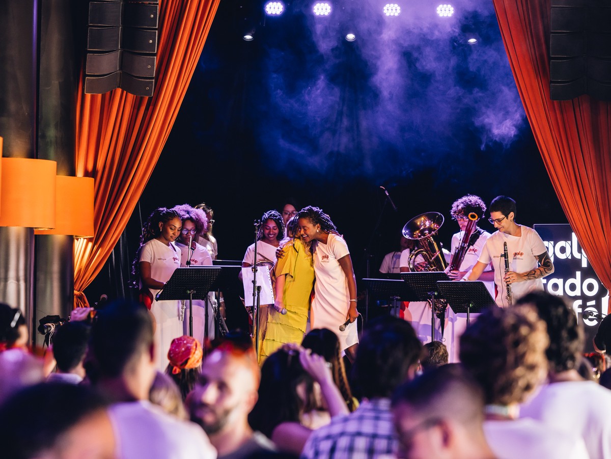 Cariocas usam música para quebrar barreiras em festival de Portugal Cariocas da Orquestra Sinfônica Juvenil Chiquinha Gonzaga se apresentam em Portugal (Foto: NOS Alive/Divulgação)