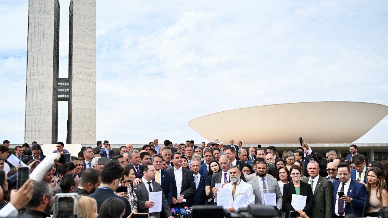 Alcolumbre considera ilegal tentativa bolsonarista de interditar o Congresso Evaristo Sa/AFP