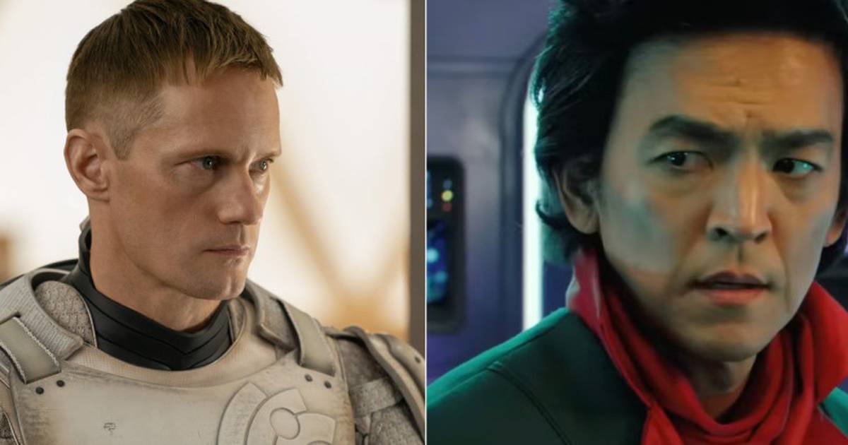 Alexander Skarsgard e John Cho em Murderbot (Foto: Reprodução)