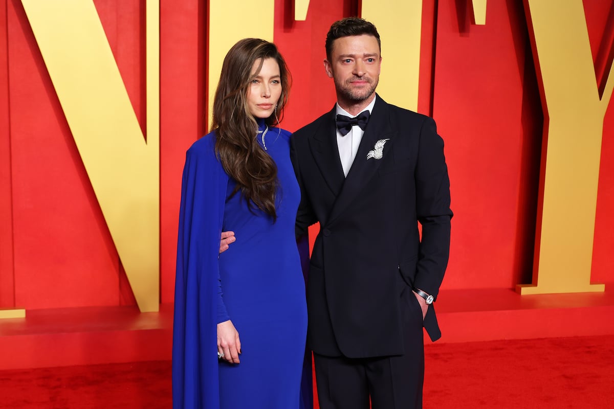 Jessica Biel apoia Justin Timberlake e celebra fim de tour com fotos da família Jessica Biel e Justin Timberlake assistem à festa do Oscar 2024 da 'Vanity Fair', em 10 de março de 2024, em Beverly Hills, Califórnia. (Foto: Leon Bennett/GA - The Hollywood Reporter via Getty Images)