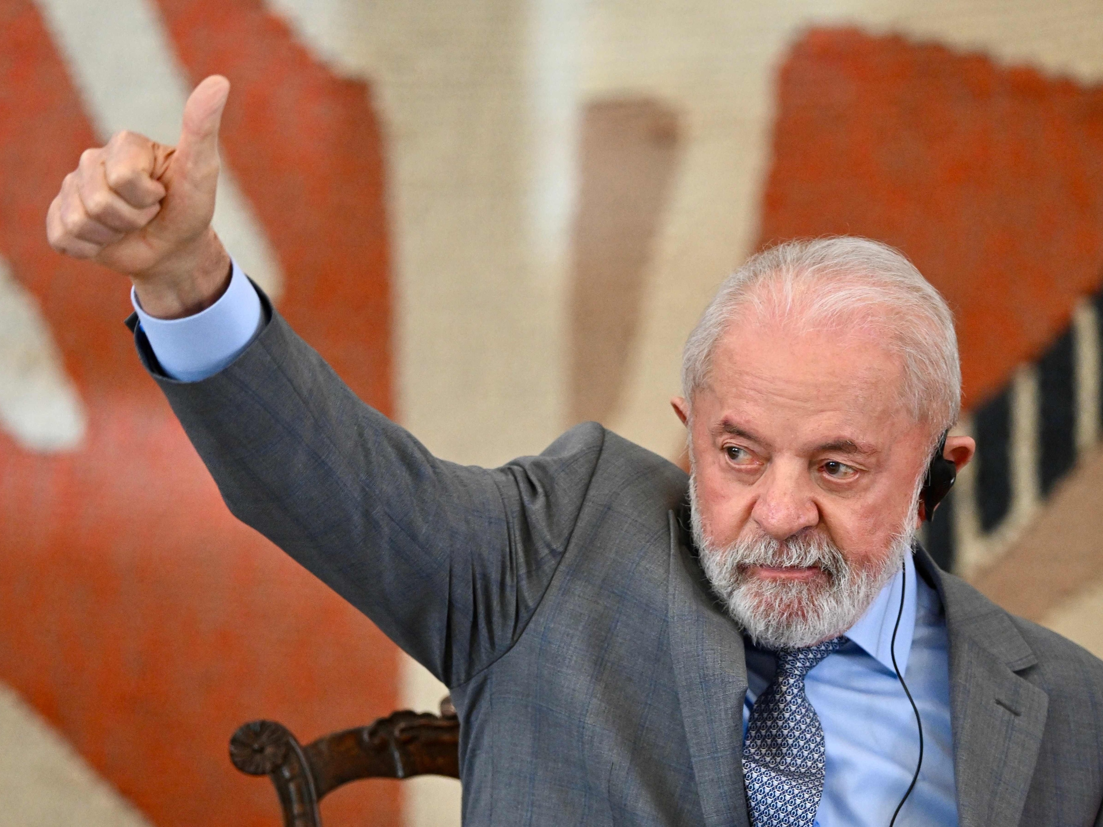 Lula visita sobreviventes de acidente de ônibus antes de ato da UNE em Goiás O presidente Lula em evento no Palácio Itamaraty, em Brasília (Foto: EVARISTO SA / AFP)