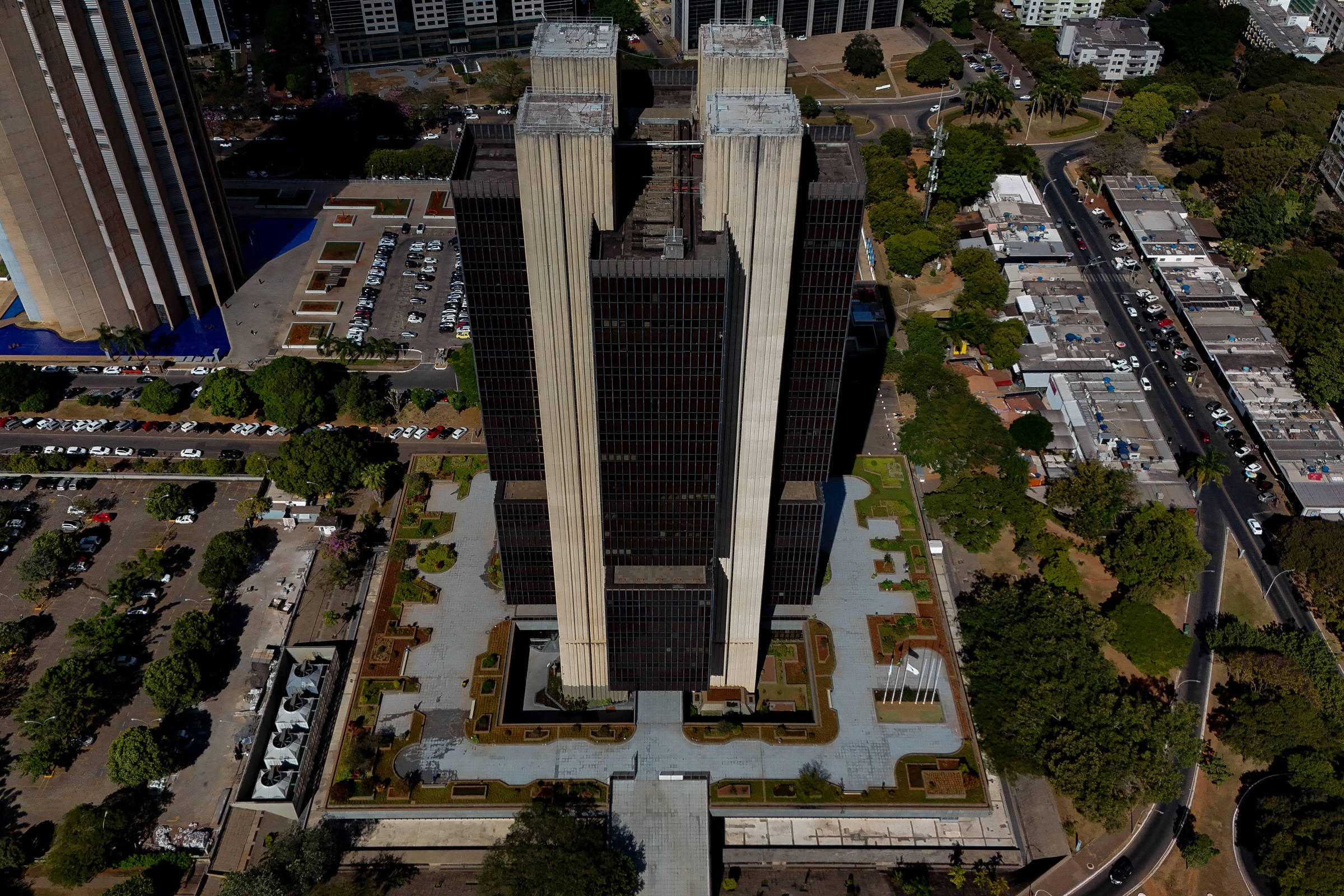 Vista aérea da sede do Banco Central, em Brasília (Foto: Pedro Ladeira - 21.jun.24/Folhapress)