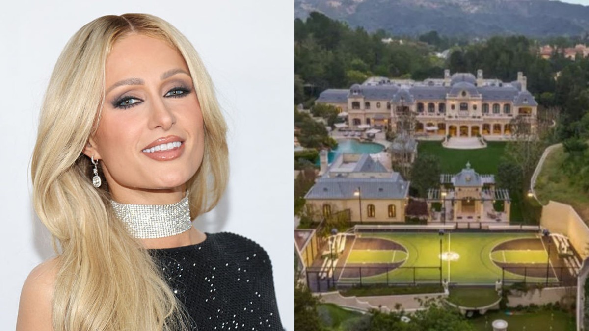 Mansão de Paris Hilton tem 20 banheiros, campo de golfe e custa R$ 378 milhões A mansão estava anteriormente avaliada em US$ 87,5 milhões (cerca de R$ 474,75 milhões), mas havia sido vendida por US$ 55 milhões (aproximadamente R$ 298,1 milhões) em 2023. Agora, Hilton pagou US$ 63 milhões (em torno de R$ 341,46 milhões), numa das maiores transações imobiliárias do ano em Los Angeles. A compra foi intermediada por seu irmão, Barron N. Hilton. (Foto: Getty Images/ Forbes Espanha)