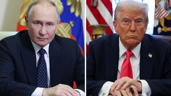 Presidente russo Vladimir Putin e presidente dos EUA Donald Trump. (Foto: Mikhail Metzel | Evelyn Hockstein | Via Reuters)