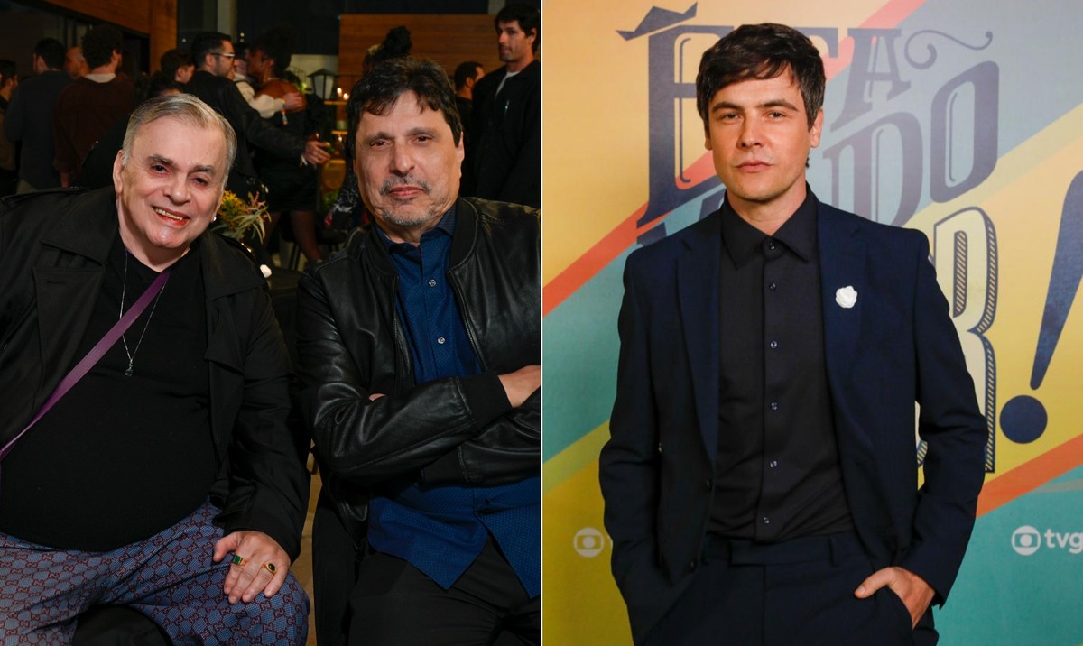 Walcyr Carrasco, Mauro Wilson e Sérgio Guizé no lançamento de 'Êta mundo melhor! (Foto: Bob Paulino e Edu Lopes/TV Globo)