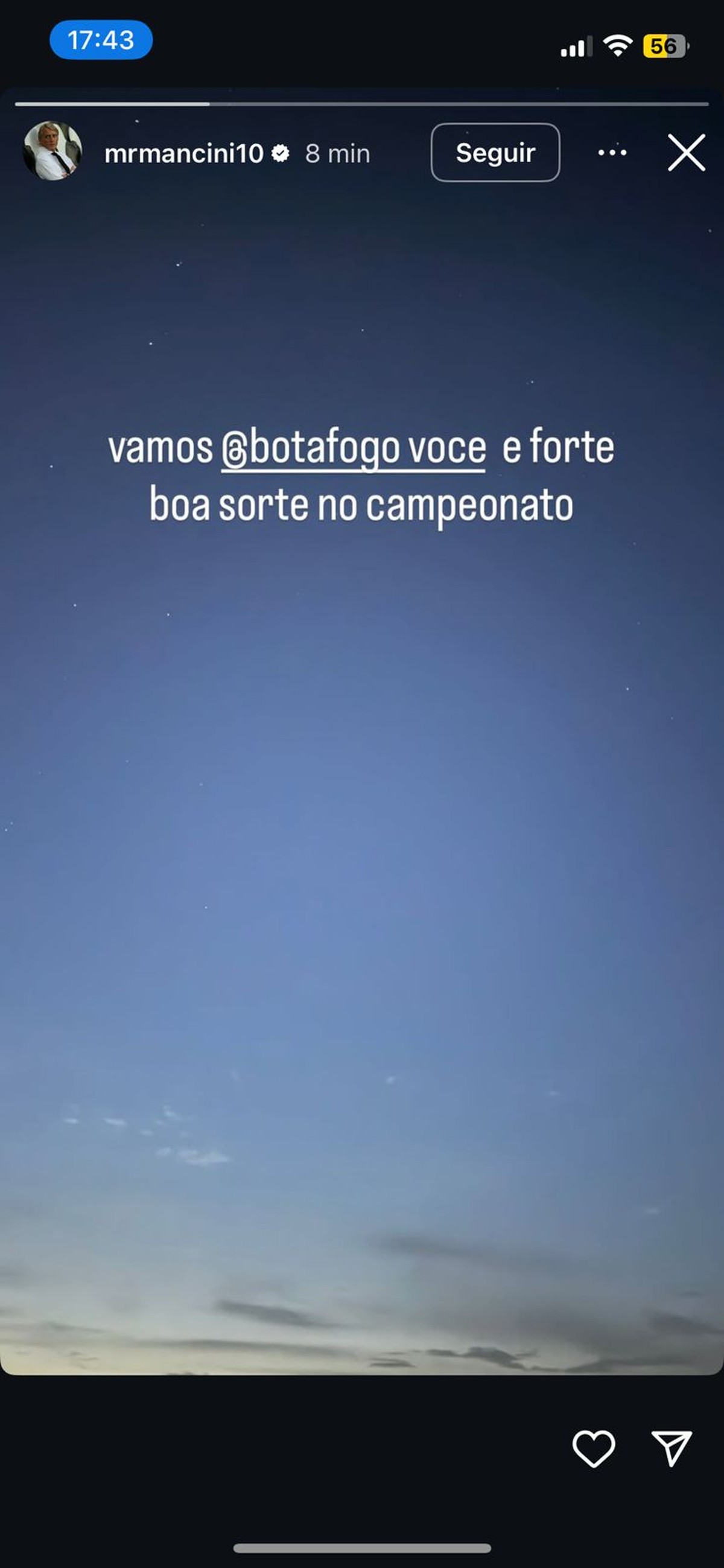 Vamos Botafogo, você é forte (Foto: Reprodução)