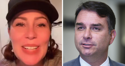 Zambelli se manifesta em vídeo enquanto permanece foragida na Itália Foragida, a deputada licenciada Carla Zambelli agradece apoio de Flávio Bolsonaro. (Foto: Reprodução/redes sociais | Edilson Rodrigues/Agência Senado)