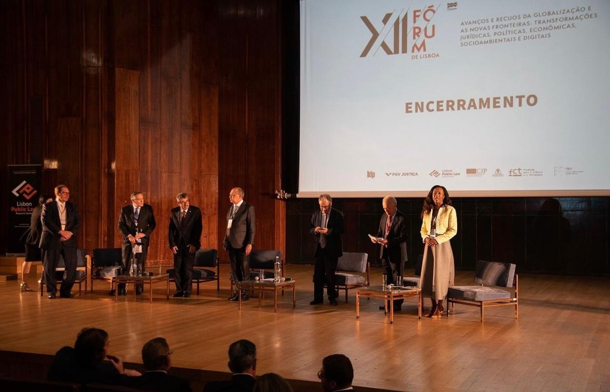 Brasileiros dominam Gilmarpalooza em Lisboa com 89% de palestrantes e mediadores Fórum de Lisboa, na edição de 2024: mais brasileiros este ano (Foto: Reprodução)
