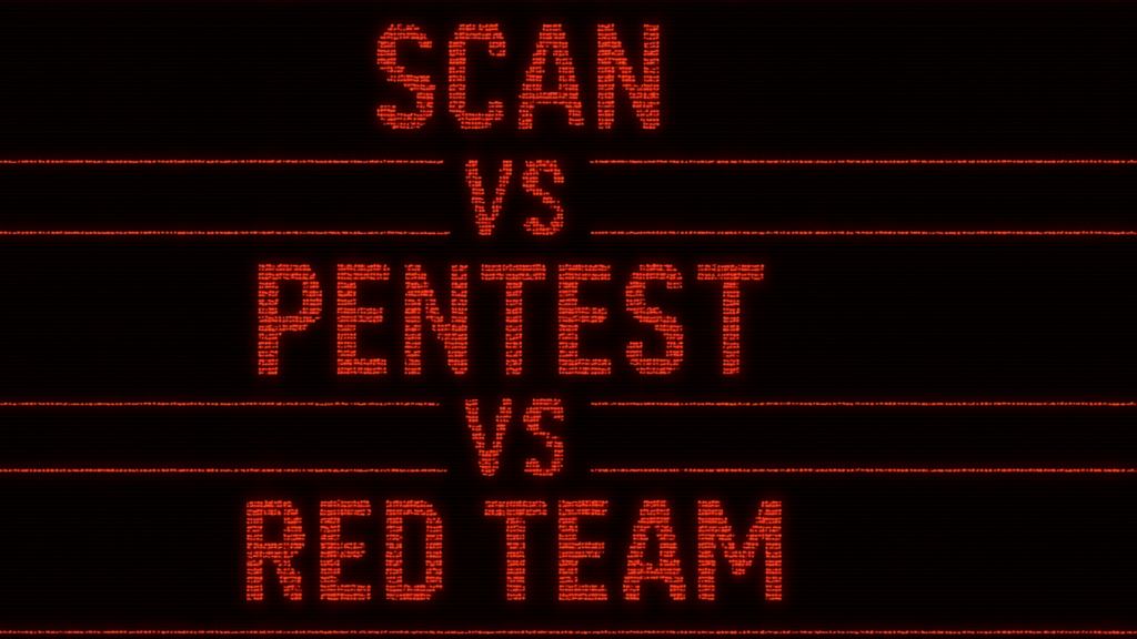 Cibersegurança: entenda as diferenças entre scan, pentest e red team para proteger sua empresa