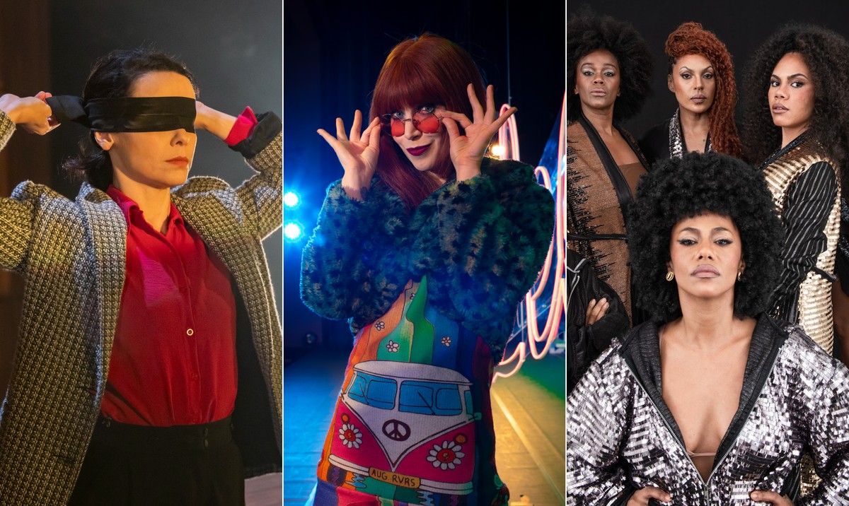 Espetáculos de Rita Lee, Elza Soares e Débora Falabella agitam o Rio de Janeiro Débora Falabella, em 'Prima Facie', Mel Lisboa em 'Rita Lee – Uma Autobiografia Musical', e 'ELZA' — Foto: Divulgação e AGÊNCIA O GLOBO