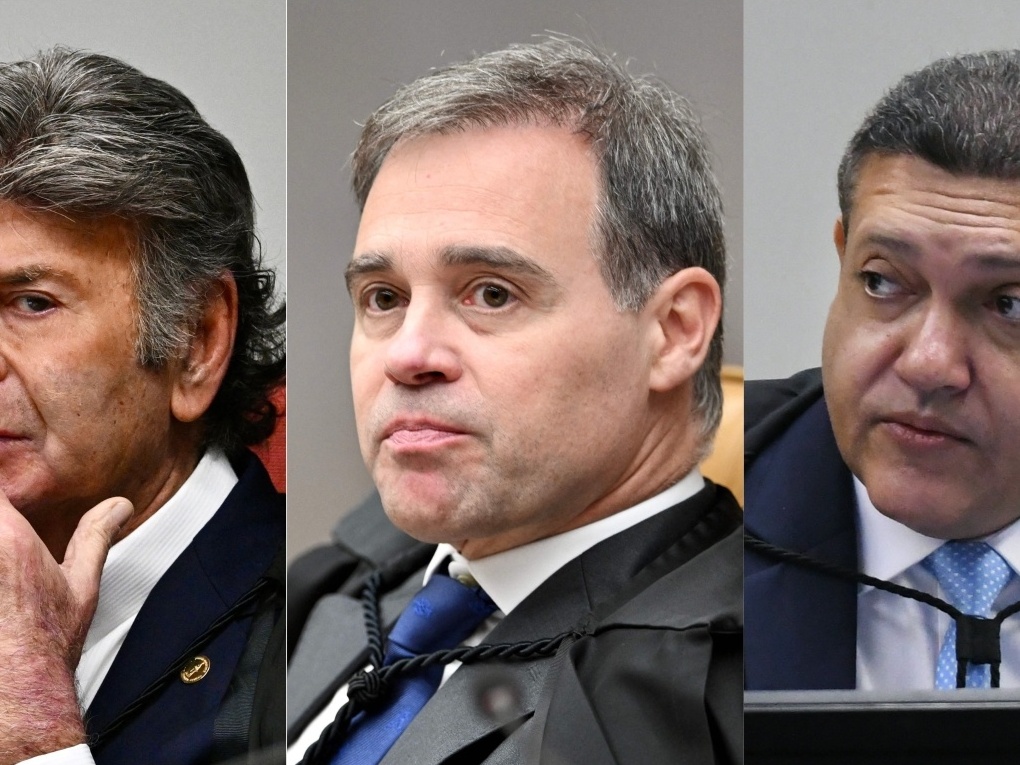 Ministros do STF Luiz Fux, André Mendonça e Nunes Marques (Foto: Evaristo Sá/AFP e Carlos Moura/STF)