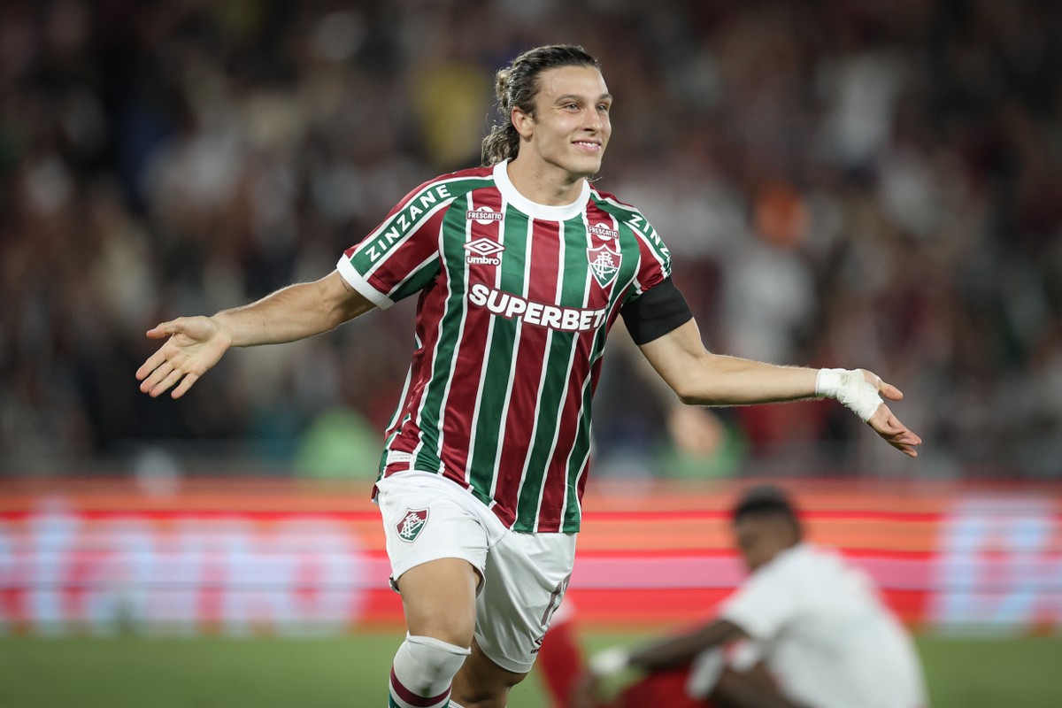 Canobbio encerra seca de oito jogos e faz o gol do Fluminense no empate com o Internacional (Foto: MARCELO GONÇALVES / FLUMINENSE F.C.)