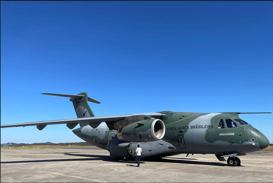 Embraer C-390 Millennium em São José dos Campos (Foto: REUTERS/Gabriel Araujo)