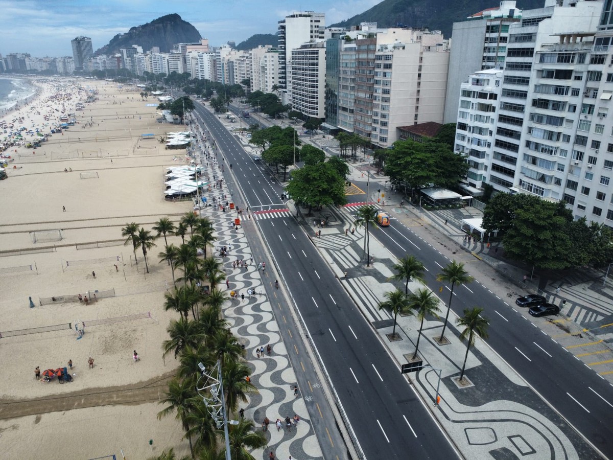 Comitivas do Brics se hospedam em 16 hotéis do Rio de Janeiro durante evento Orla de Copacabana: vizinhança concentra maior número de delegações dos BRICS (Foto: Custódio Coimba/Ag. O Globo)