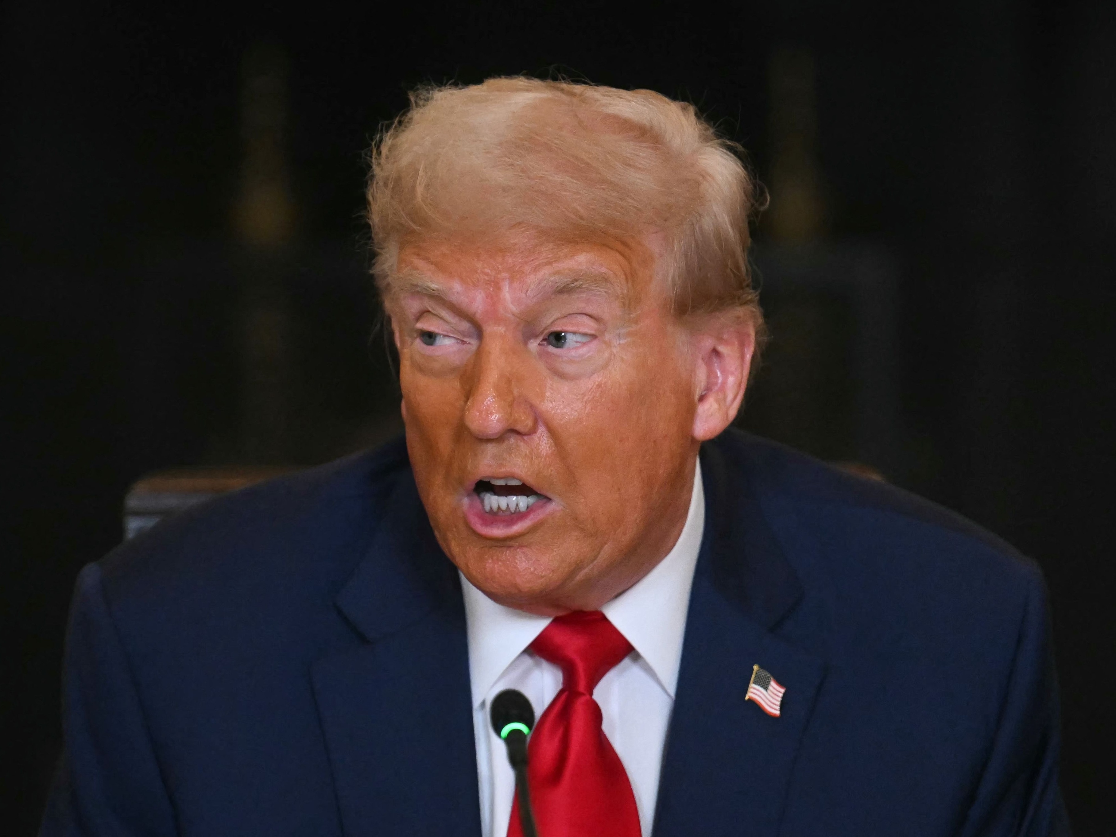 Trump intensifica discurso polarizador sobre o 'mal' na política americana Jim Watson - 9.jul.25/AFP