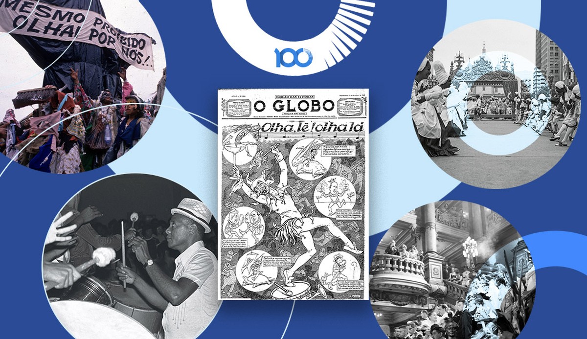 Jornal se une ao Rei Momo para celebrar o carnaval carioca com alegria e tradição O GLOBO acompanhou a transformação do carnaval desde a década de 1920 (Foto: Acervo O GLOBO)