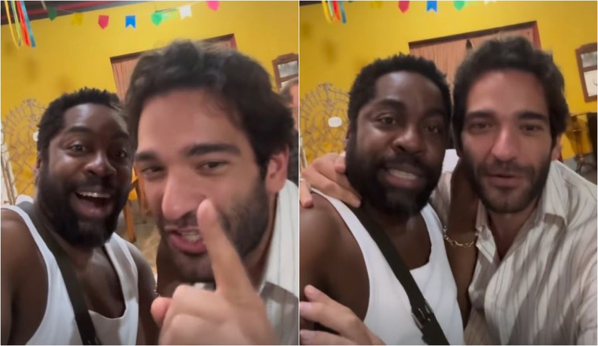 Lázaro Ramos e Humberto Carrão se reencontram após polêmica sobre apelido Lázaro Ramos e Humberto Carrão (Foto: Reprodução/Instagram)