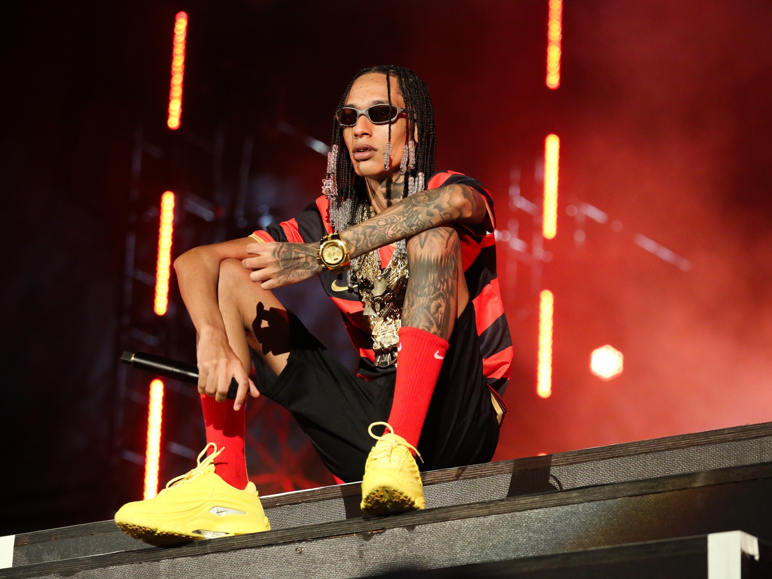 Show da cantor Oruam, no palco Sunset, durante o primeiro dia do primeiro final de semana do festival Rock in Rio (Foto: Filipe Reveles/Photo Premium/Folhapress)
