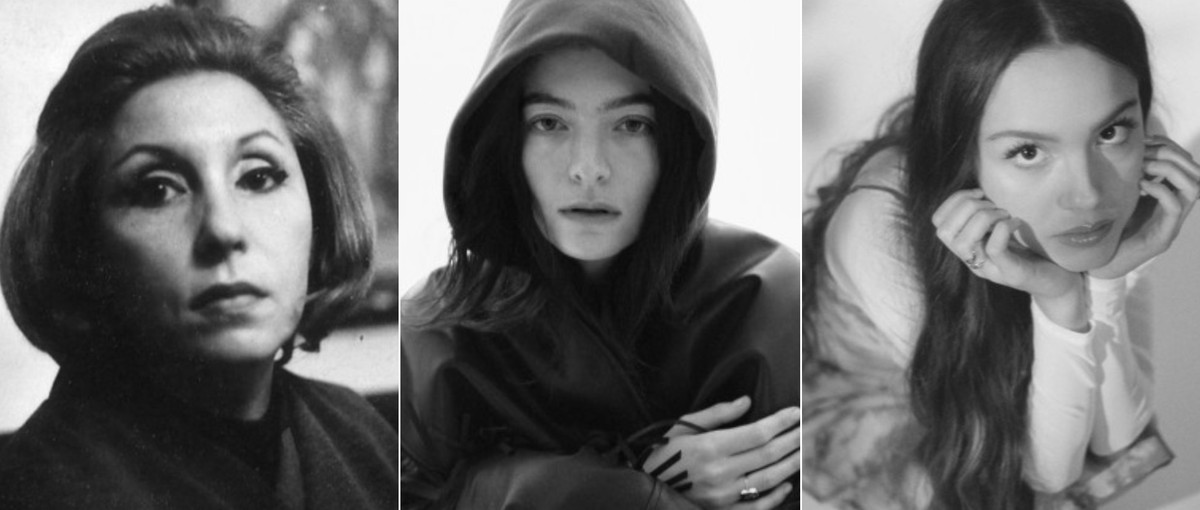 Clarice Lispector inspira divas pop como Lorde e Olivia Rodrigo em suas obras Clarice, Lorde e Olivia — Foto: Acervo O GLOBO e Divulgação