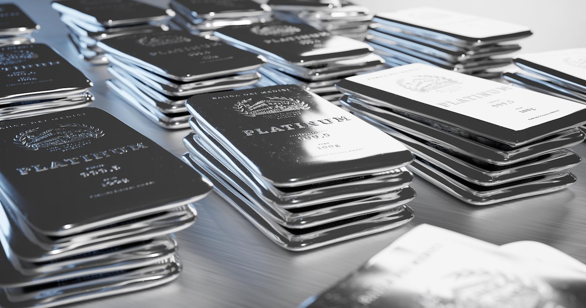 Platina se destaca e registra alta superior a 50% em 2025 Os metais tiveram um desempenho excepcionalmente bom até agora neste ano devido a uma combinação de fatores que vão desde o aumento da demanda como instrumentos de refúgio - (Foto: Shutterstock)