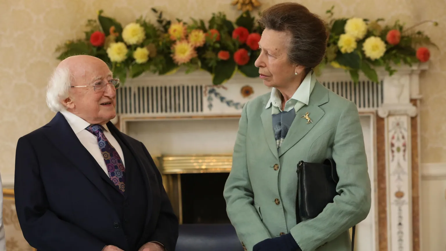 A Princesa Real está visitando a residência oficial em Dublin, em uma ocasião descrita como "uma visita de cortesia" (Foto: PA Media)