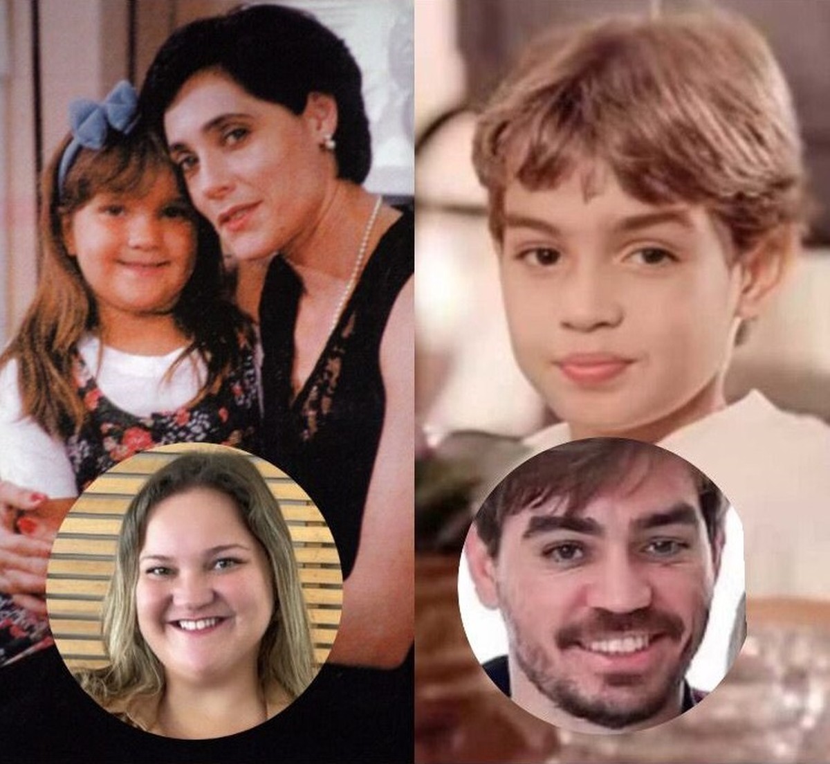 Atores mirins que brilharam na TV mudam de carreira e desaparecem das telinhas Viviane Pinheiro e André Ricardo (Foto: Acervo/Globo e Reprodução/Instagram)