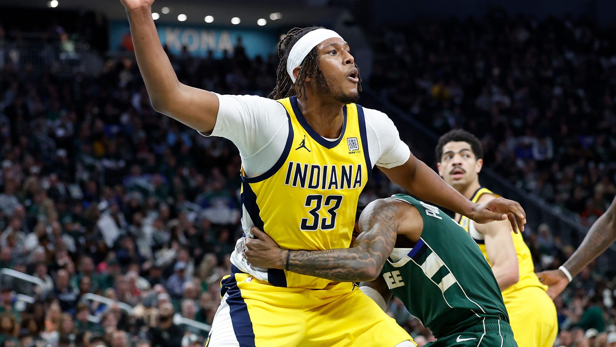 Myles Turner fecha contrato de R$ 107 milhões com o Bucks após lesão de Lillard Foto: Reprodução/@NBA