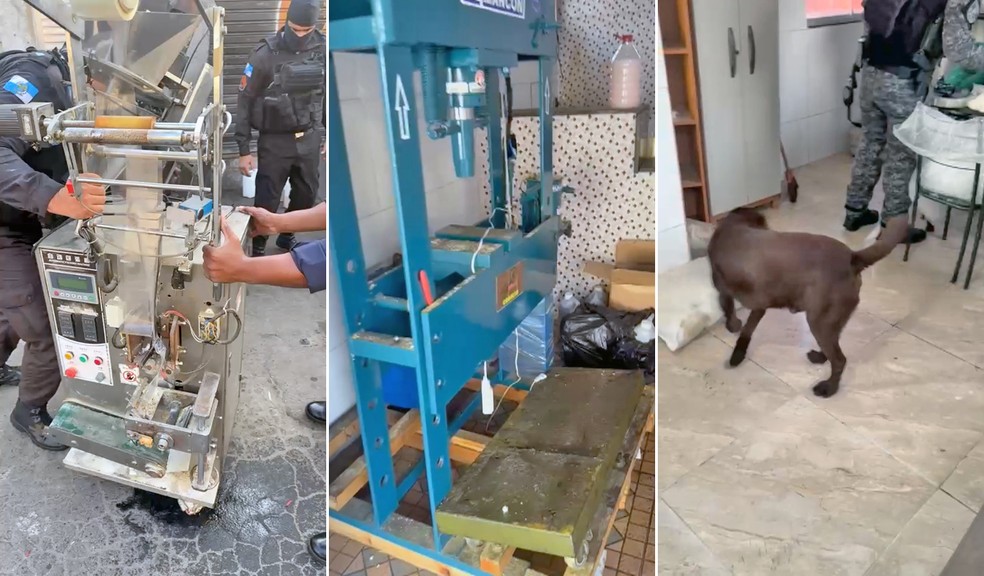 Bope realiza operação na Maré e um homem é baleado durante confronto PMs estouram um laboratório de drogas na Maré (Foto: Reprodução)