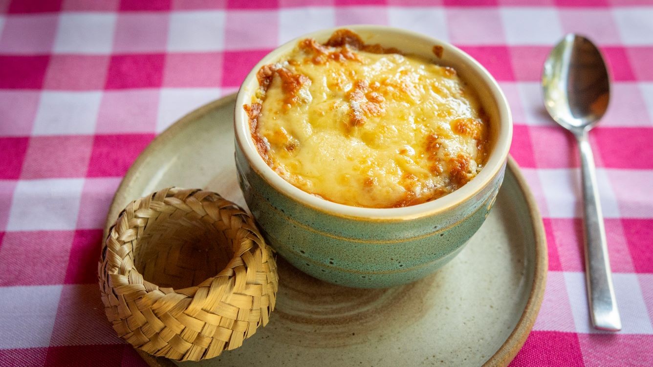 Curau salgado com bacon na air fryer é a receita perfeita para sua festa junina Foto: Reprodução