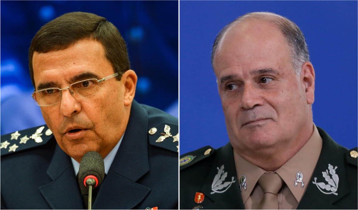 Os ex-comandantes das Forças Armadas Baptista Júnior e Freire Gomes (Foto: Arte O GLOBO)