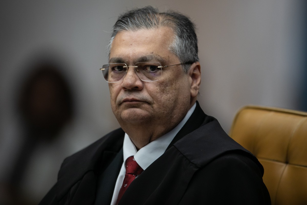 Ministro Flávio Dino durante sessão do Supremo Tribunal Federal (STF) (Foto: Brenno Carvalho / Agência O Globo)