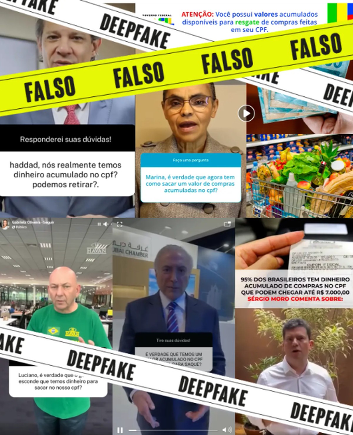 Golpes nas redes sociais aumentam com uso de inteligência artificial, revela pesquisa Deepfakes de políticos são usados para enganar usuários das redes sociais com promessa de dinheiro (Foto: Divulgação/Agência Lupa)