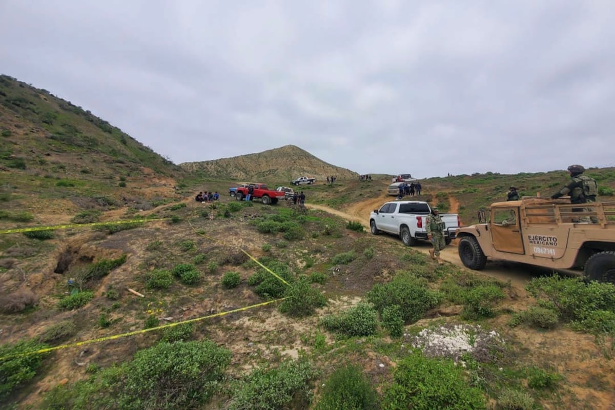 Zona onde se localizaram os restos de Keila Nicole (Foto: Polícia de Baja California)