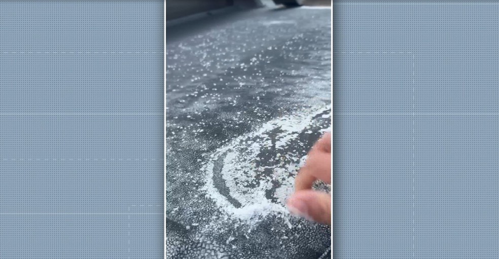 Brasil registra temperaturas negativas em várias cidades, com mínimas de até -8°C Geada em Santo Antônio de Posse (Foto: Reprodução/EPTV)