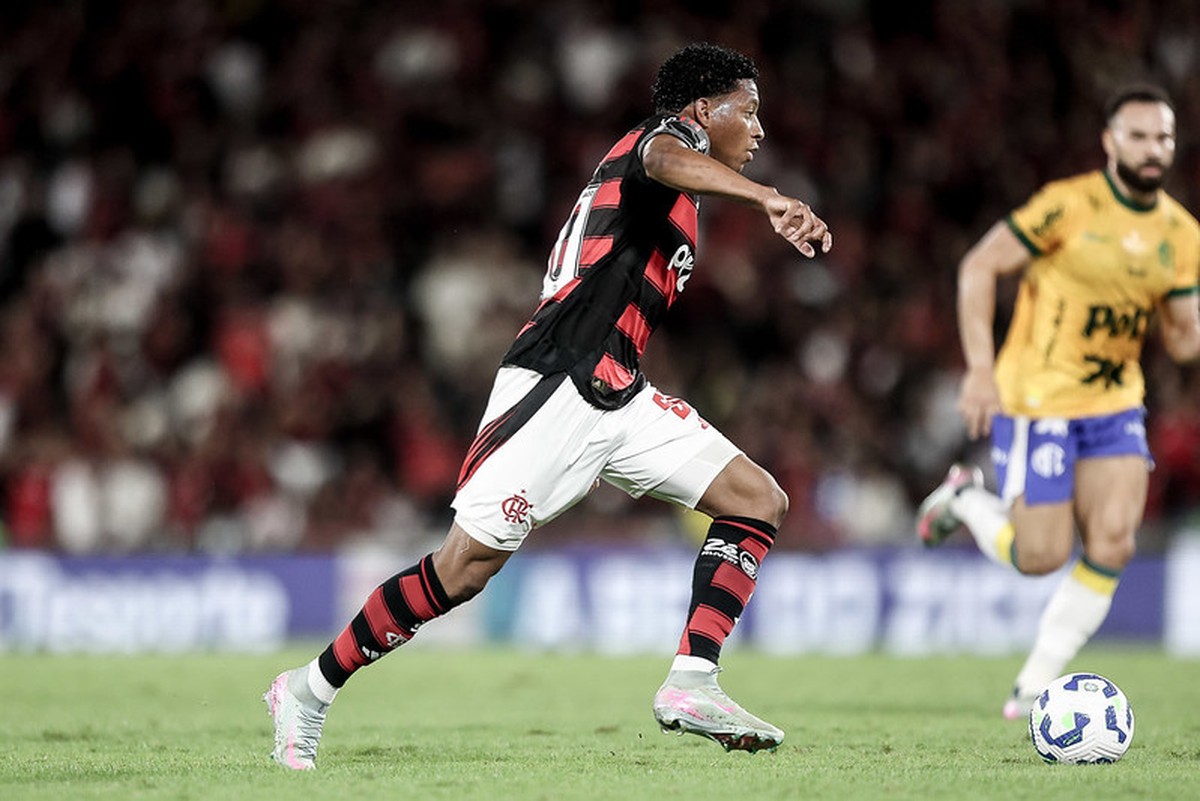 Flamengo registra maior número de finalizações desde o Mundial contra o Mirassol Plata marcou o segundo gol do Flamengo na vitória sobre o Mirassol (Foto: Gilvan de Souza/Flamengo)