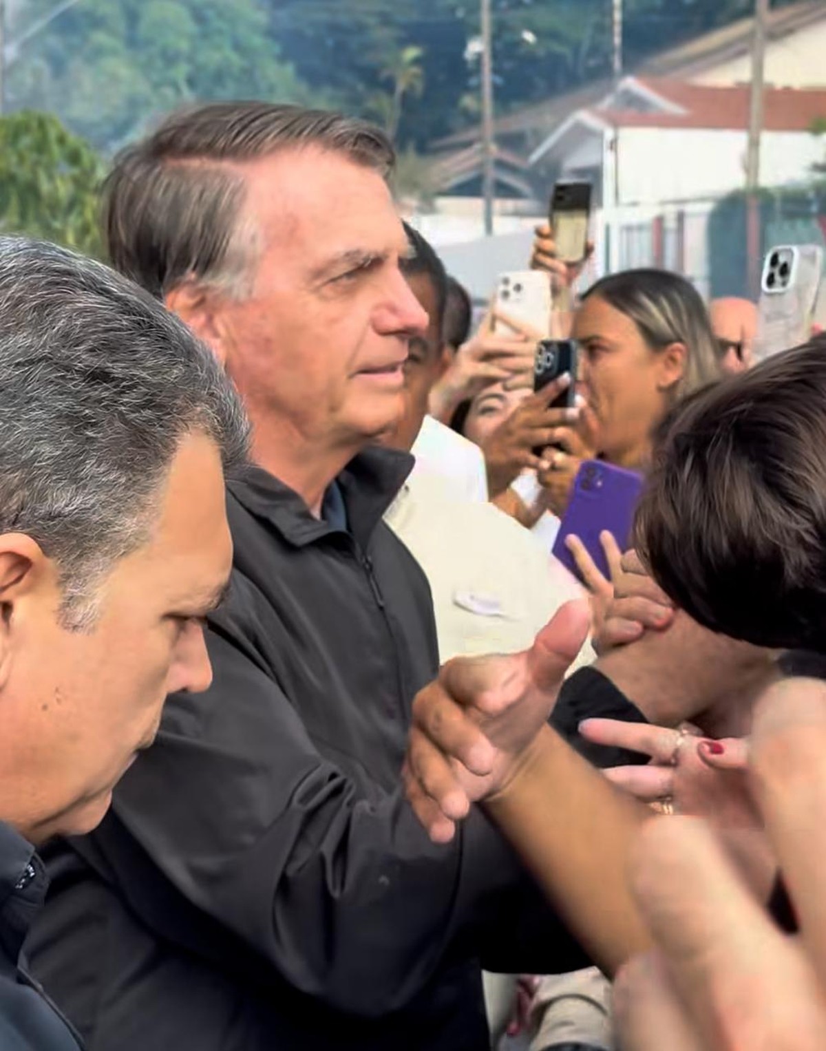 Bolsonaro fala sobre saúde após exames em hospital de Brasília Bolsonaro no Frigorifico Goiás (Foto: Divulgação)