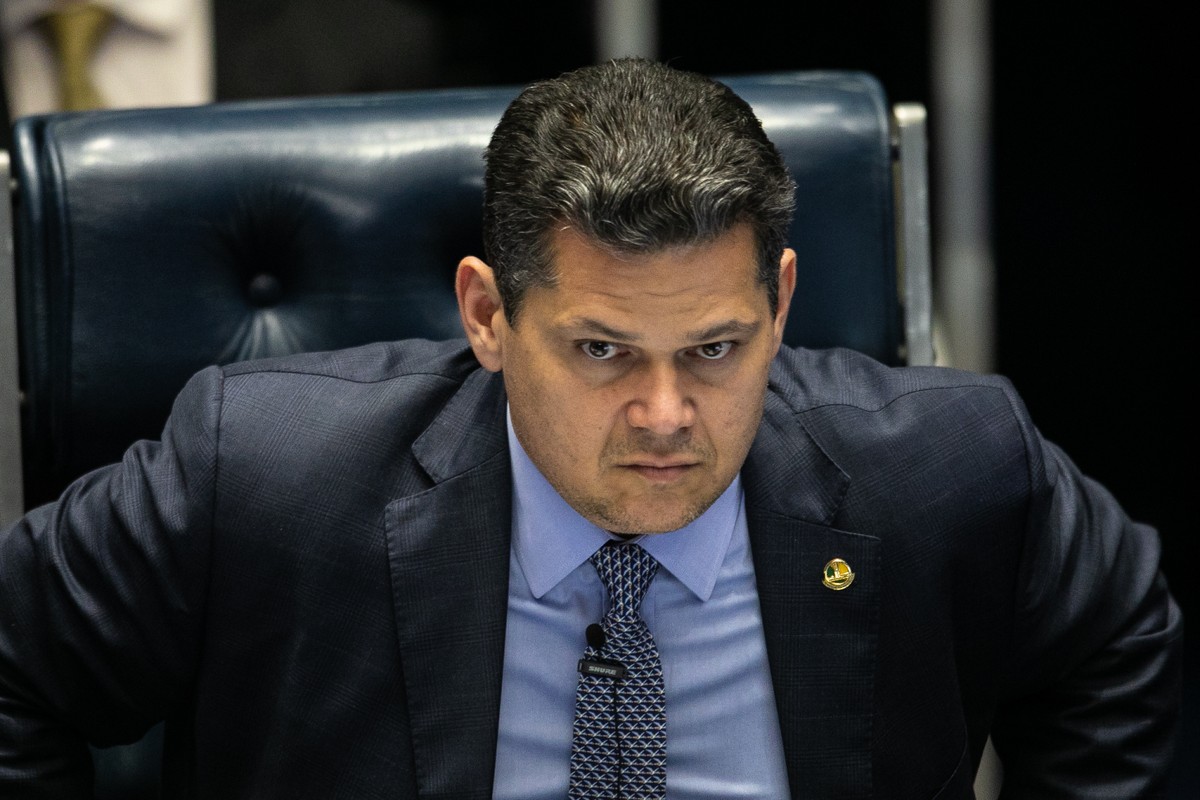 Davi Alcolumbre no Plenário do Senado Federal (Foto: Brenno Carvalho / Agência O Globo)
