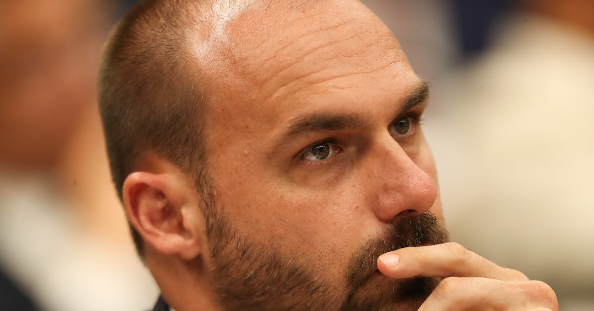 Eduardo Bolsonaro, deputado federal licenciado (Foto: Wilton Junior/Estadão)