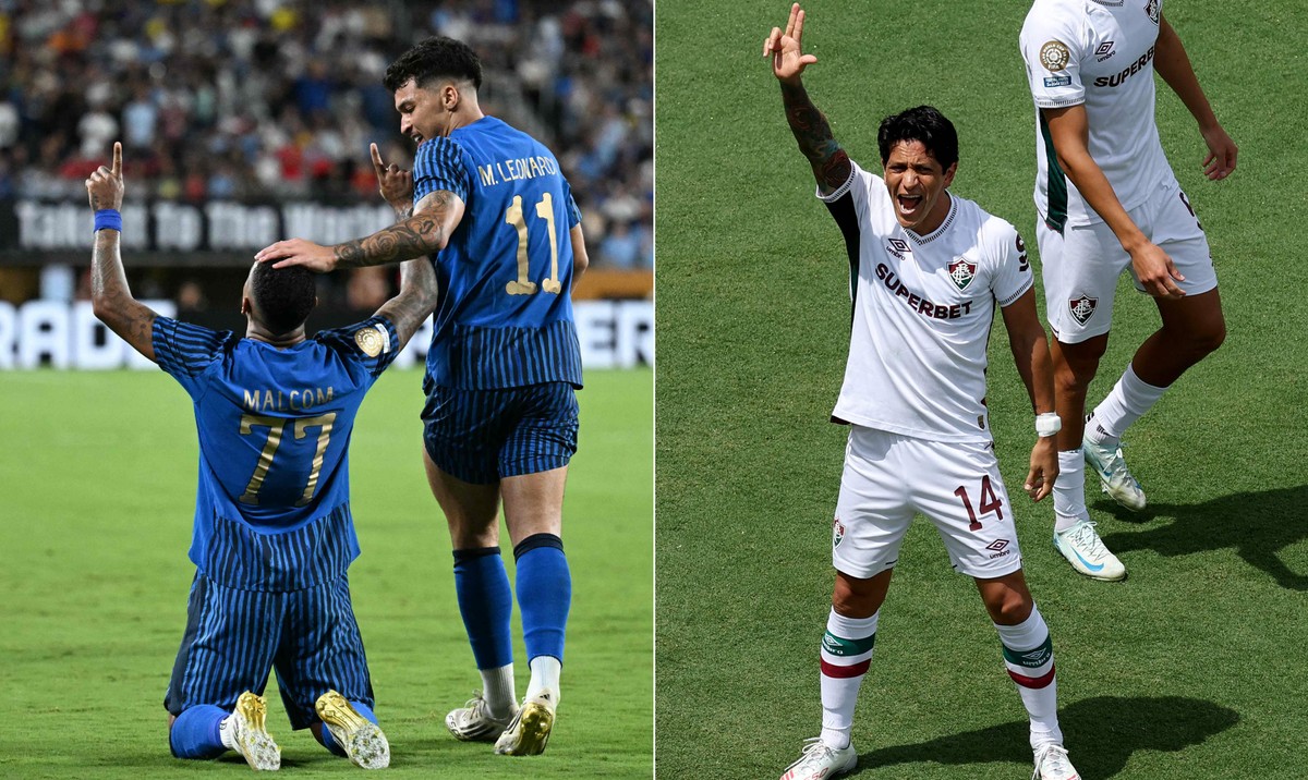 Al-Hilal e Fluminense avançaram às quartas do Mundial (Foto: Chandan Khanna / AFP e Buda Mendes/Getty Images/AFP)